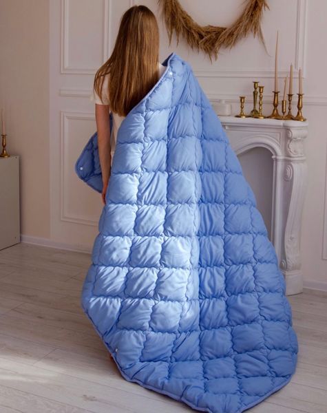 Теплое зимнее одеяло Евро размер 200х220см гипоаллергенное, с качественным наполнителем холлофайбер ТМ "ОДА"