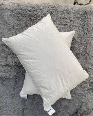 Подушка для сна эко-пух ода евро размер 50х70, антиаллергенная, со съемным хлопковым чехлом