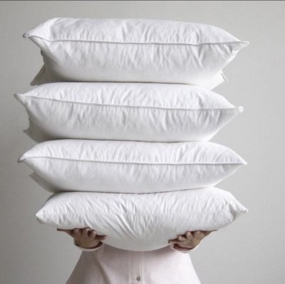 Подушка для сну ЕКО-ПУХ ода євро розмір 50х70, антиаллергенна, зі зйомним бавовняним чохлом