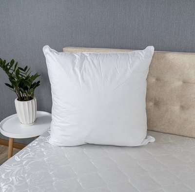Подушка для сну ЕКО-ПУХ великого розміру 70х70, антиаллергенна, зі зйомним бавовняним чохлом ТМ ОДА