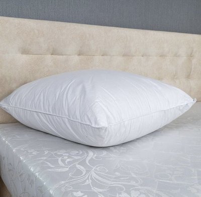 Подушка для сну ЕКО-ПУХ великого розміру 70х70, антиаллергенна, зі зйомним бавовняним чохлом ТМ ОДА