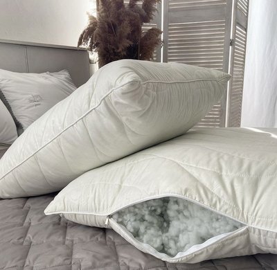 Подушка для сна размер 50х70 с антиаллергенным наполнителем шарикового холлофайбера ТМ MALVA